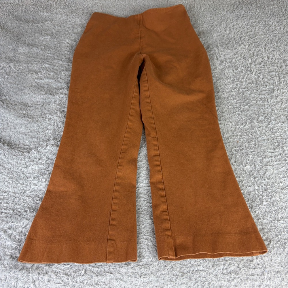 A New Day Burnt Orange Flare Leg Side Zip Stretch Pants Size 2